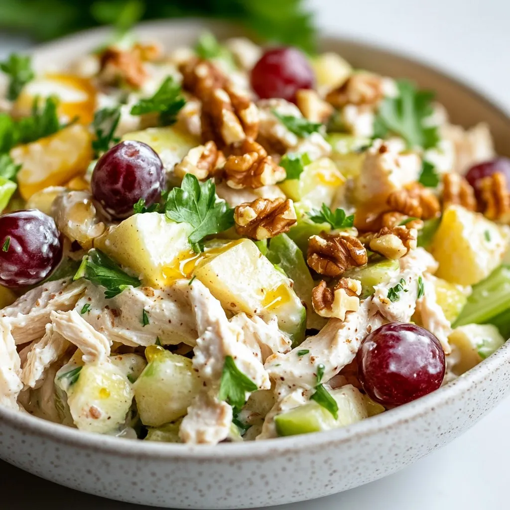 Griechischer Joghurt-Hähnchensalat fruchtig und frisch