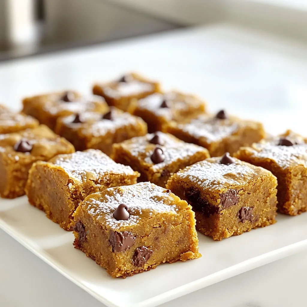 Kürbis Schokoladenchip Blondies Einfaches Rezept