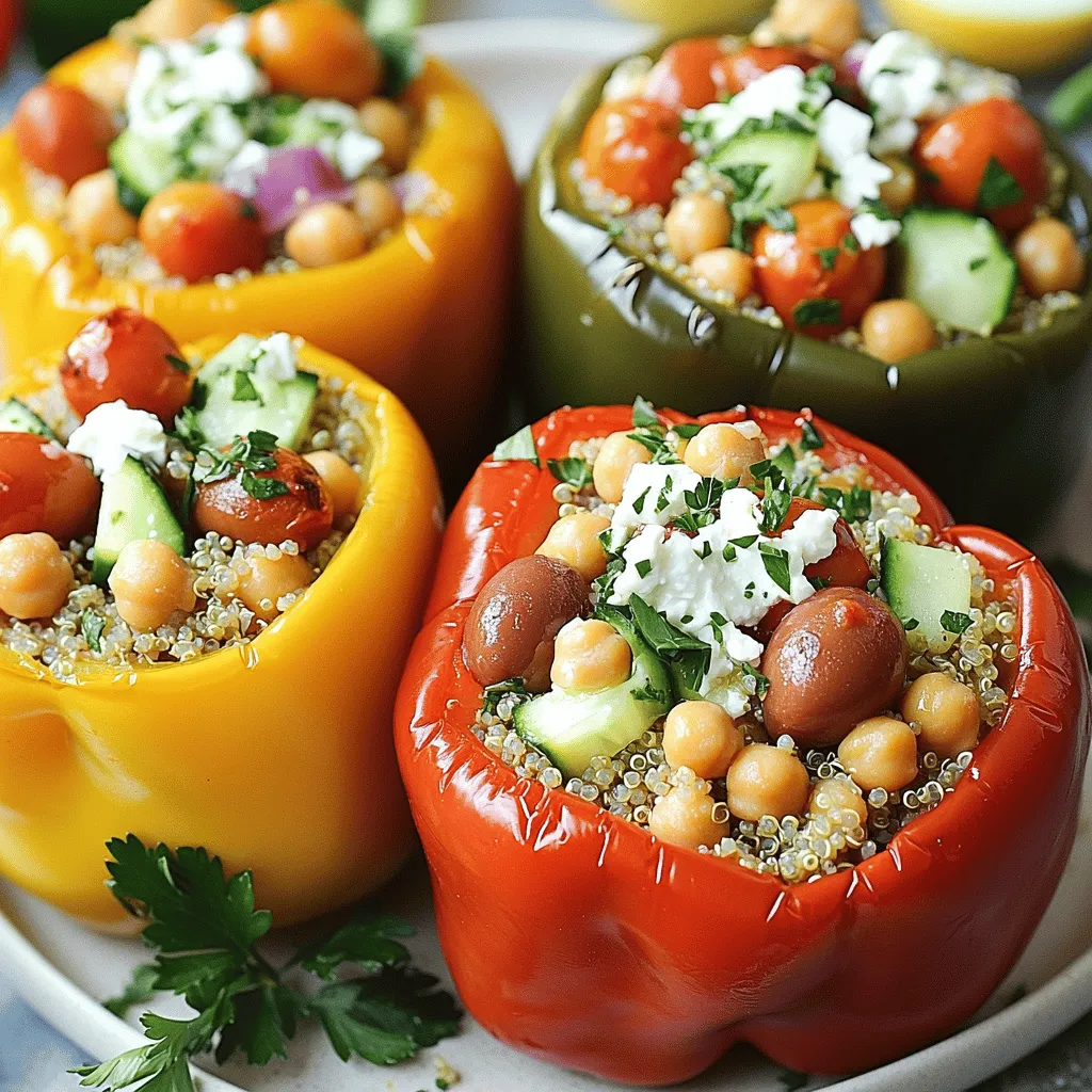 Mediterrane Kichererbsen gefüllte Paprika genial