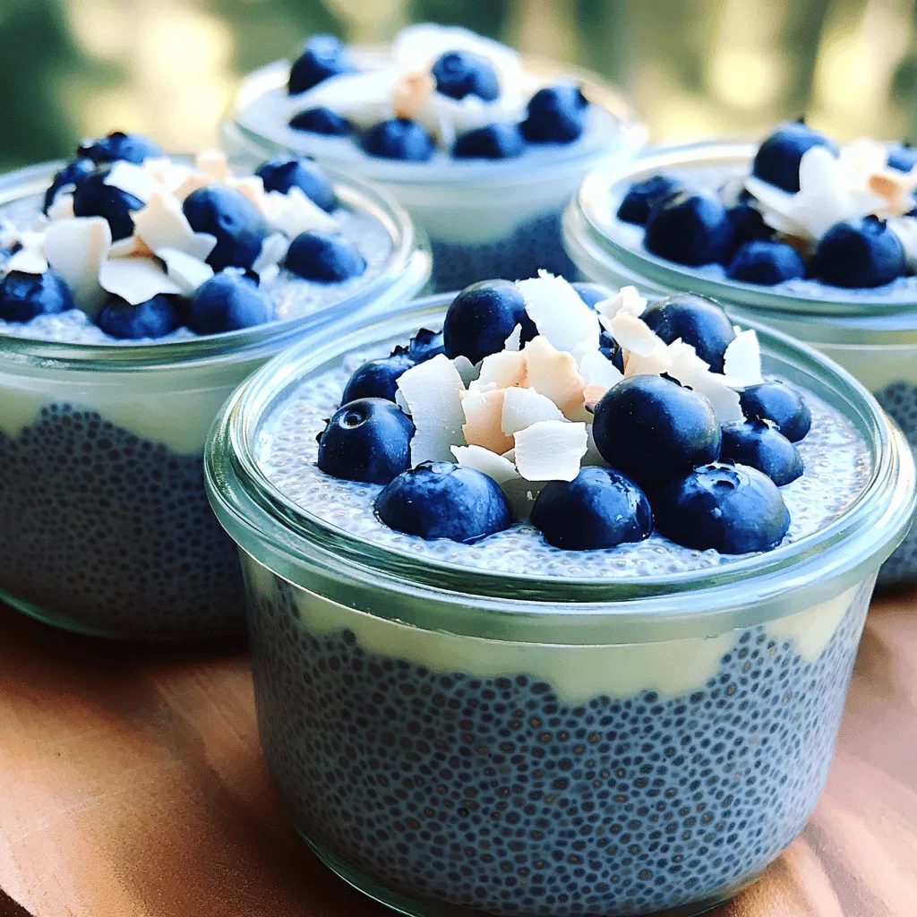 Blueberry Coconut Chia Pudding Lecker und Gesund