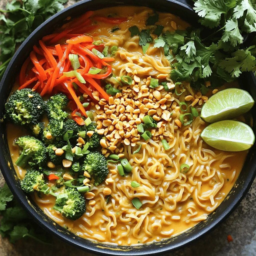 Thai Peanut Noodles Nahrhaft und Einfach Zubereiten