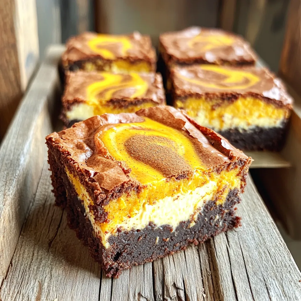 Kürbis Swirl Cheesecake Brownies Einfaches Rezept