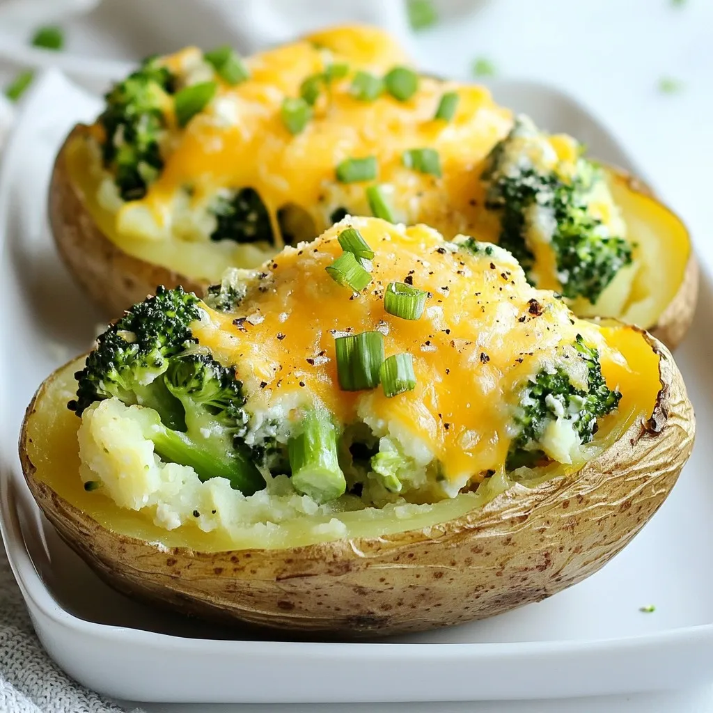 Cheesy Broccoli Stuffed Potatoes Einfach und Lecker
