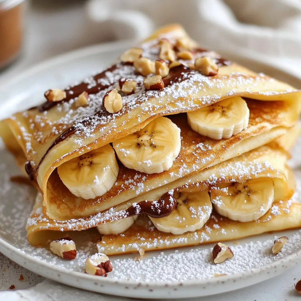 Banana Nutella Crepes Köstlicher Genuss für Alle