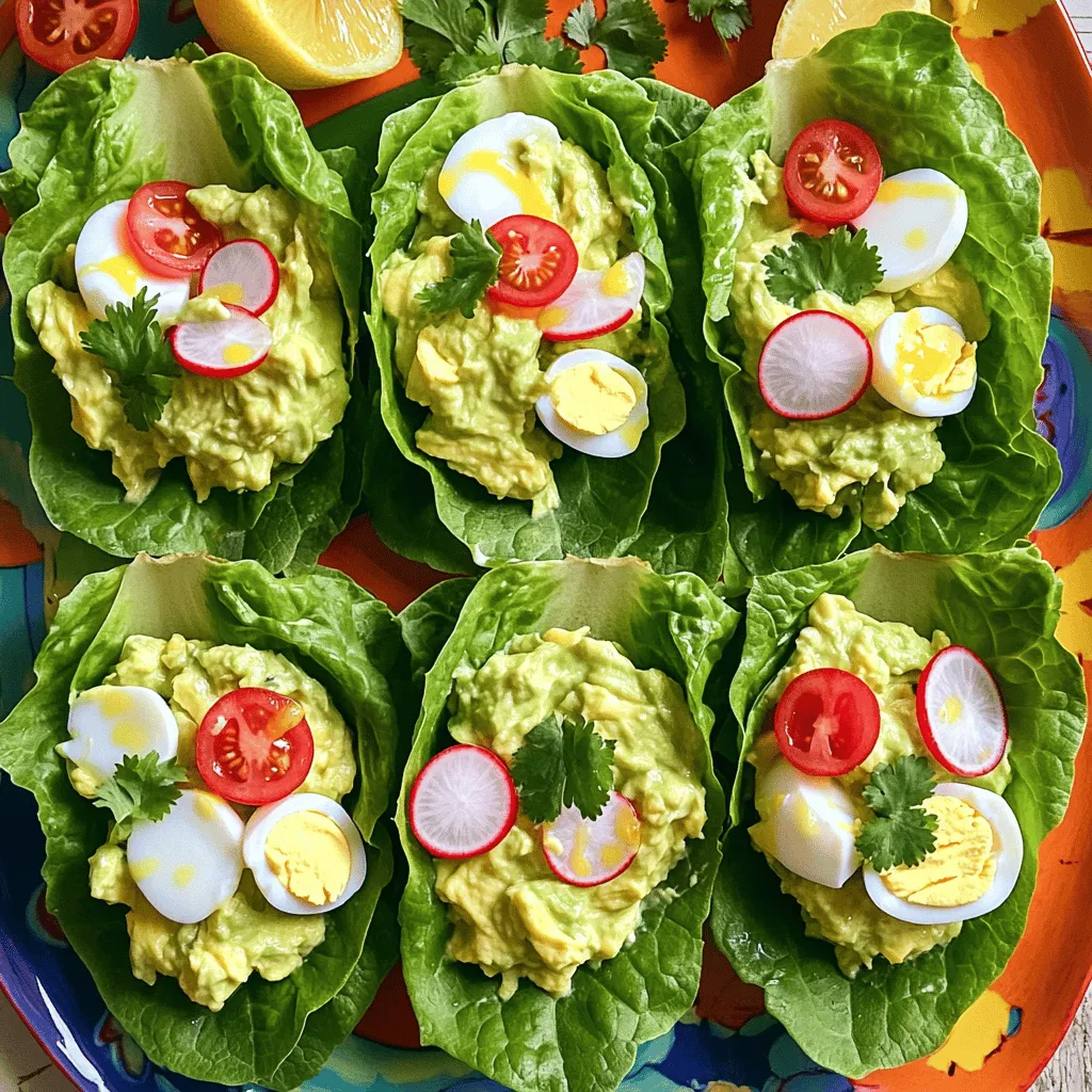 Avocado Egg Salad Lettuce Wraps Schmackhaft und Gesund