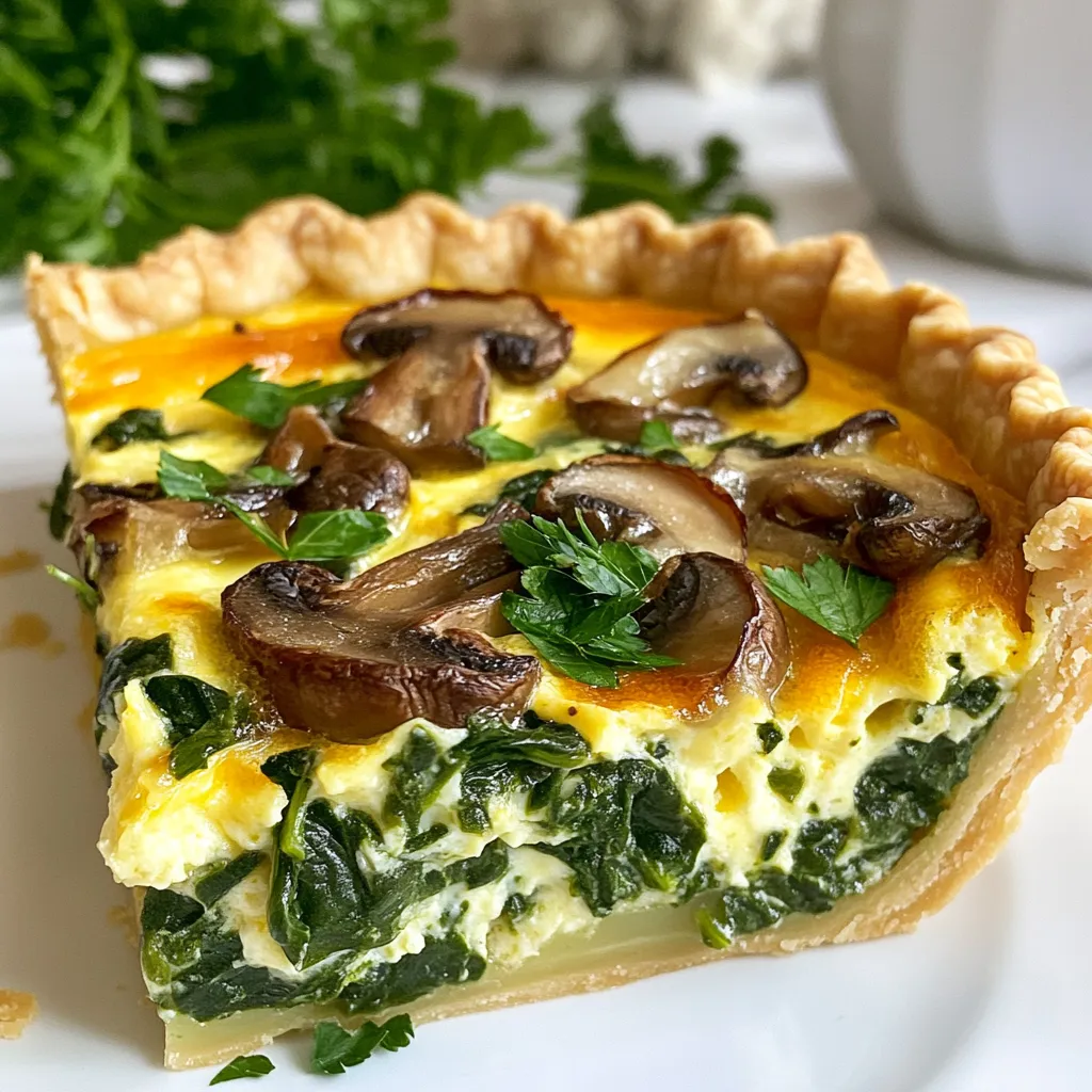 Spinach Mushroom Quiche mit frischem Geschmack genießen