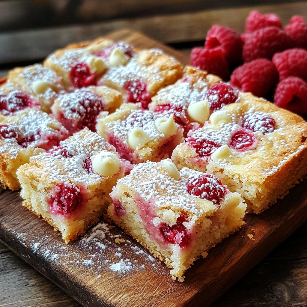 Raspberry White Chocolate Blondies Köstliches Rezept