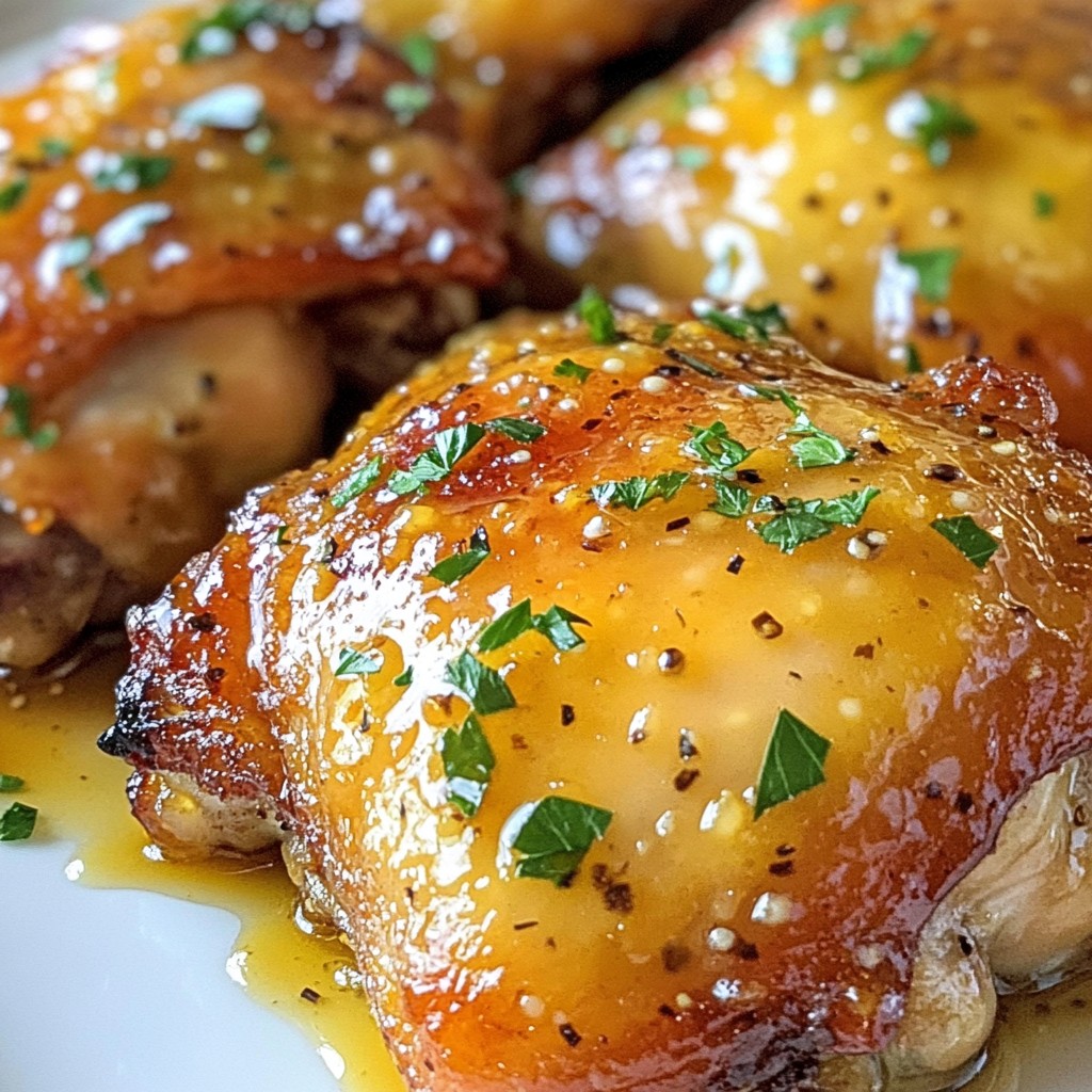 Honig-Senf-Hähnchenschenkel einfach und lecker zubereiten