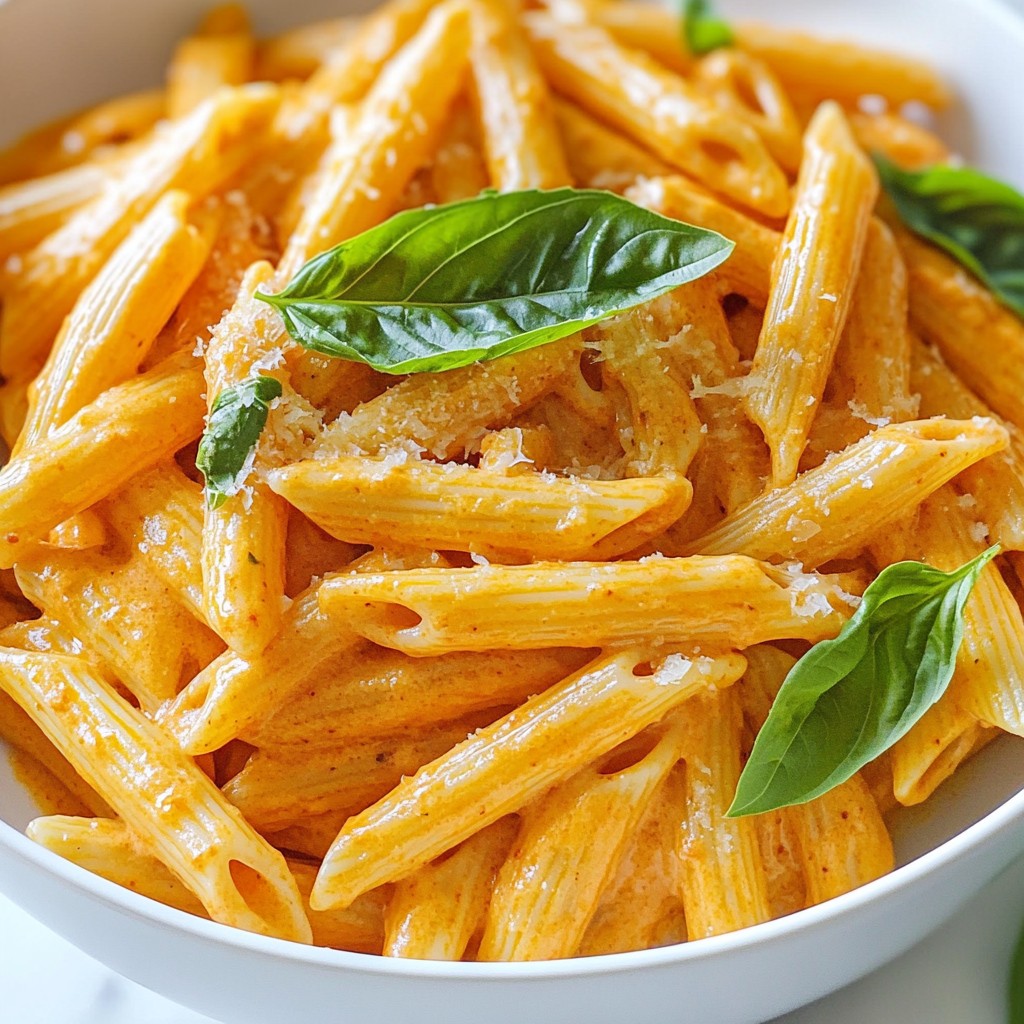 Creamy Roasted Red Pepper Pasta Einfach und Lecker