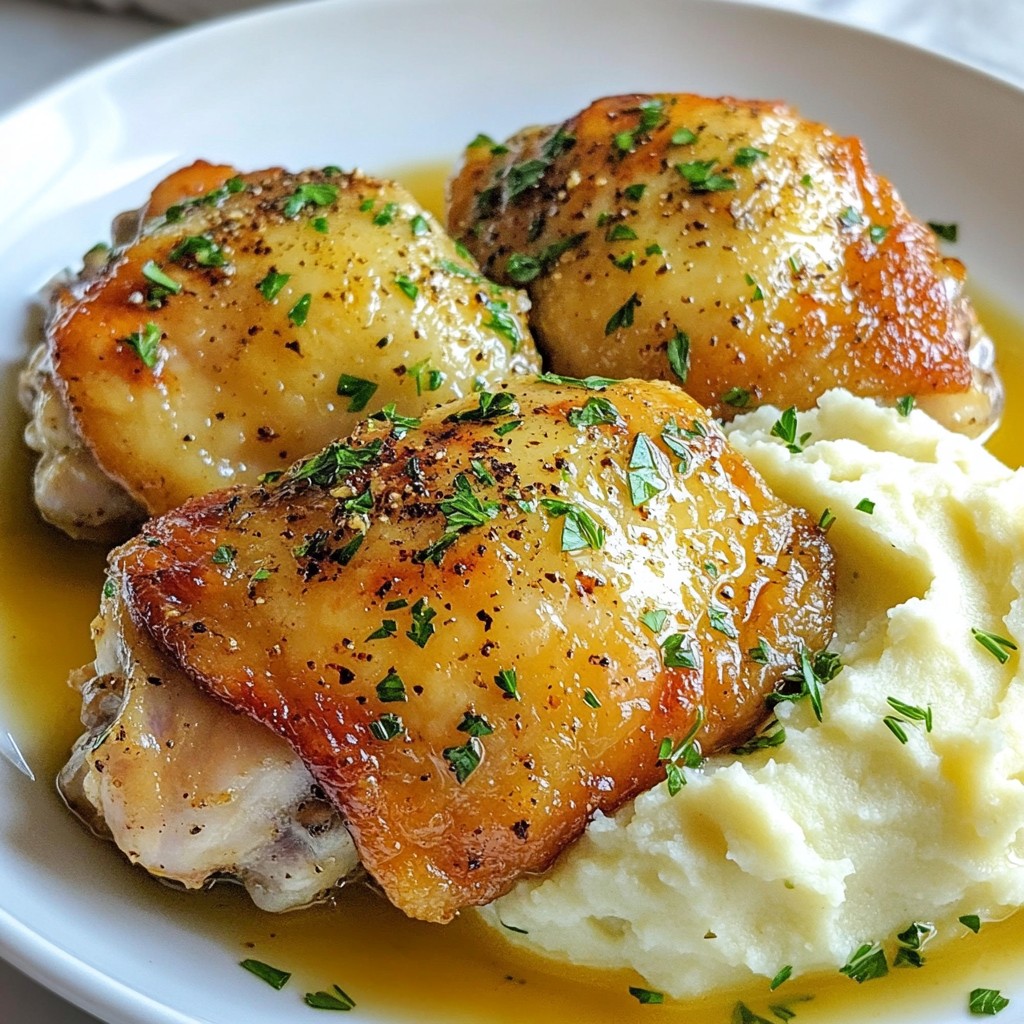 Kräutergebackenes Hähnchen mit cremigem Blumenkohlpüree