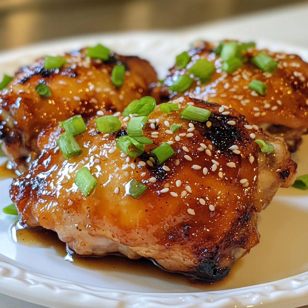 Honey Garlic Chicken Thighs Einfaches und Köstliches Gericht