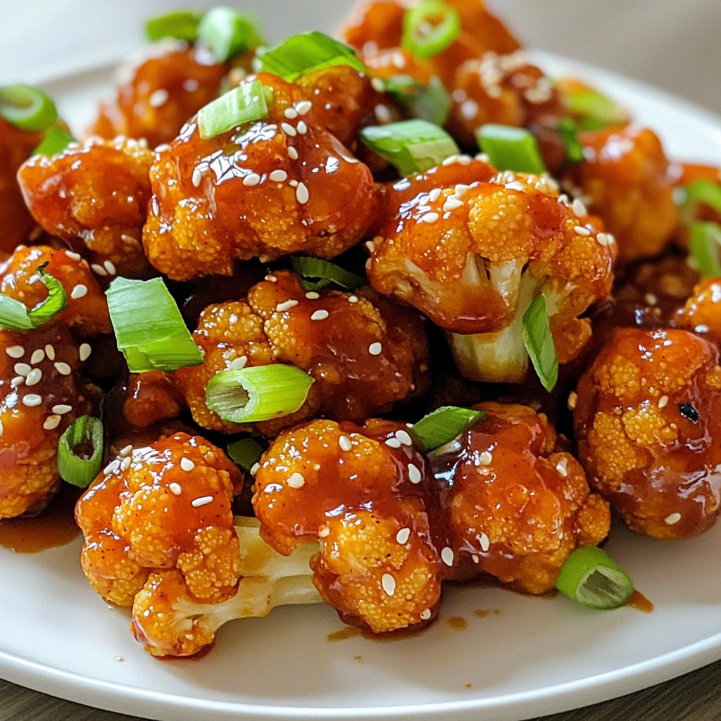 Crispy General Tso’s Cauliflower Köstliches Rezept