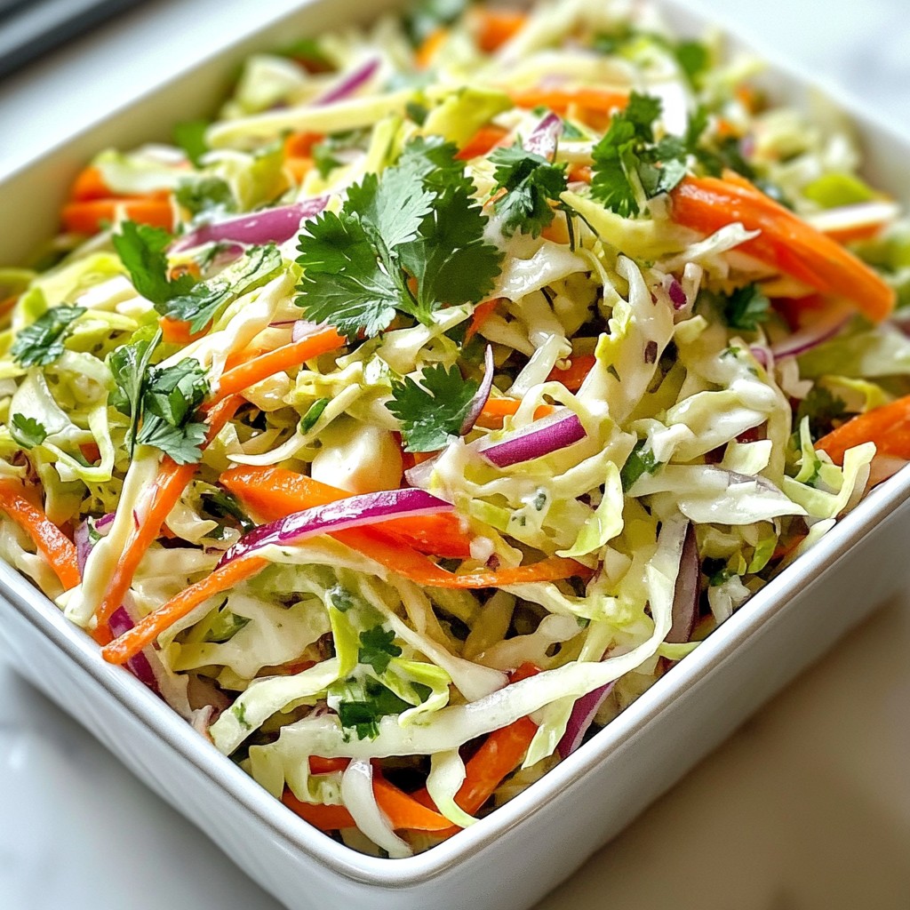Creamy Cilantro Lime Slaw Frisch und Knackig Genießen