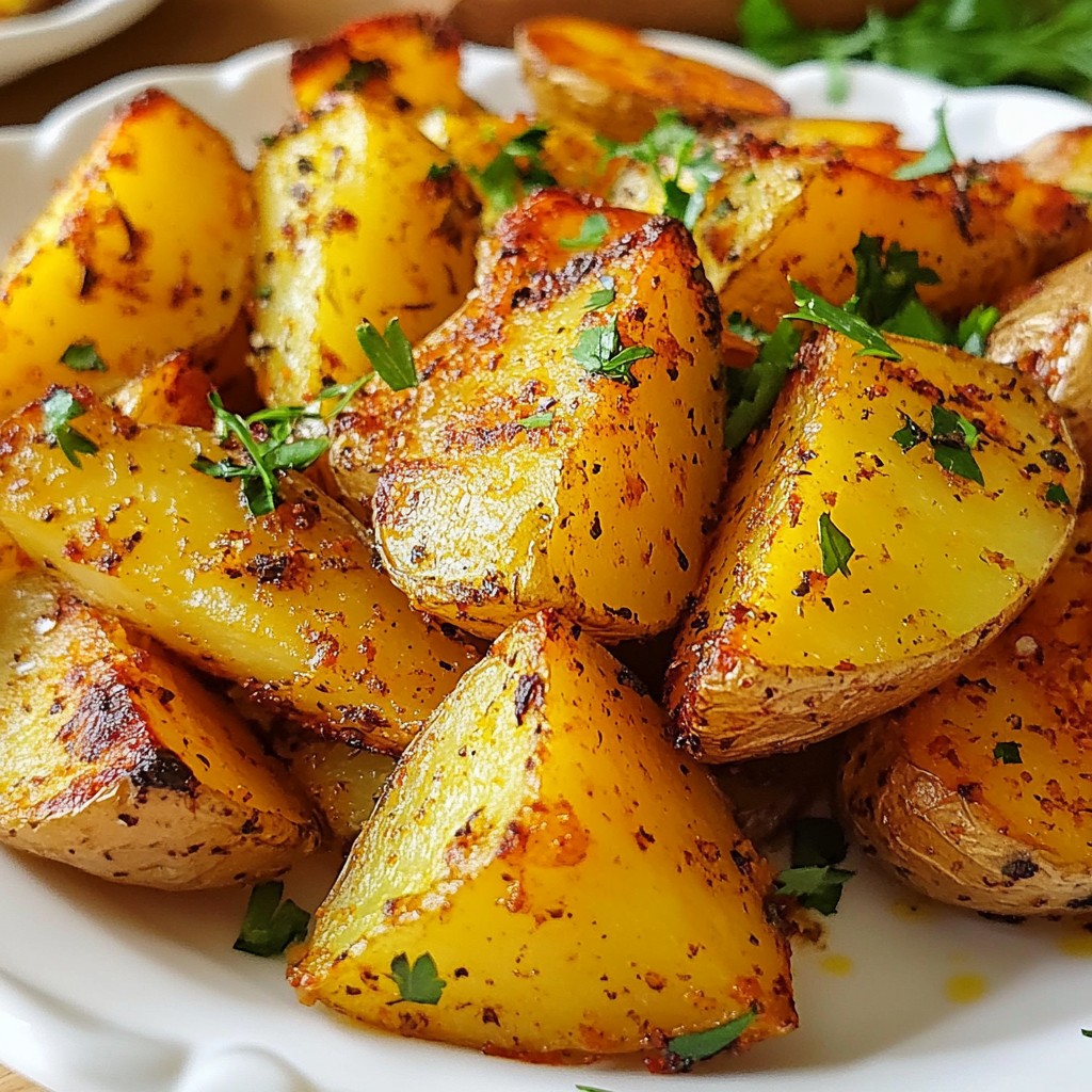 Smoky Paprika Roasted Potato Wedges Köstlicher Genuss