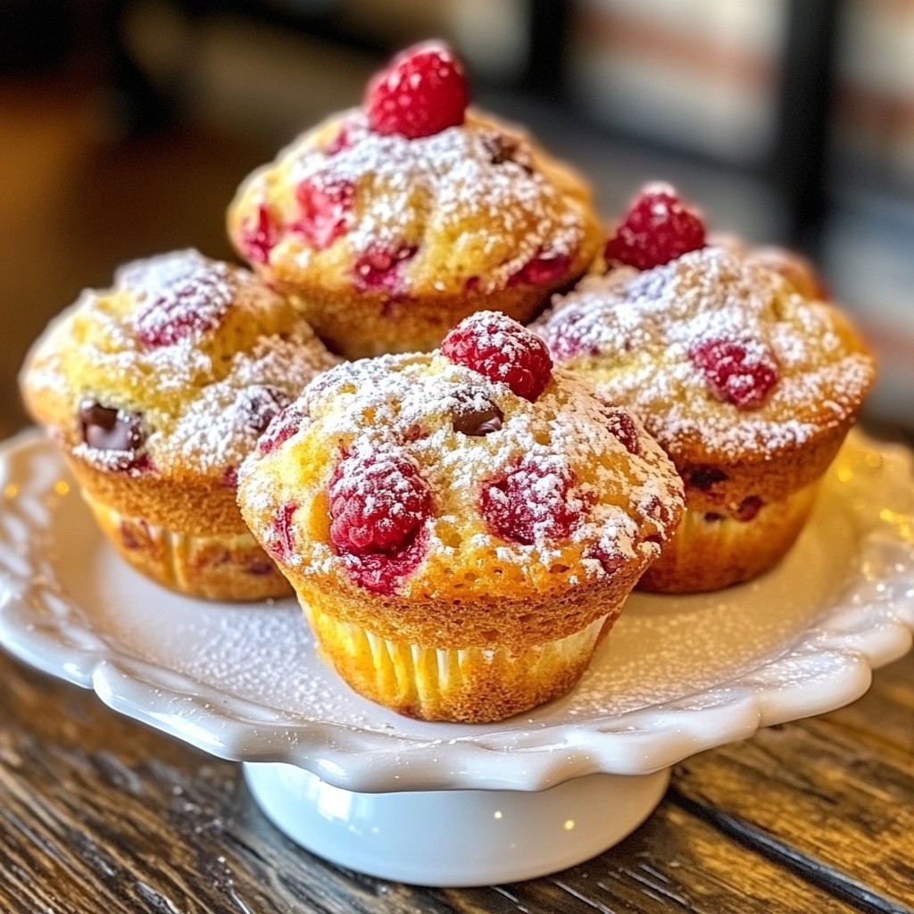 Raspberry Chocolate Chip Muffins Einfaches Rezept