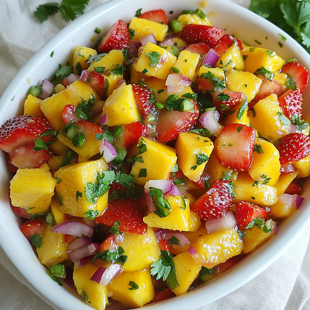 Mango Strawberry Salsa Frisch und Einfache Zubereitung
