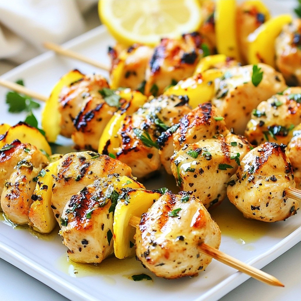 Lemon Pepper Grilled Chicken Skewers Einfache Zubereitung
