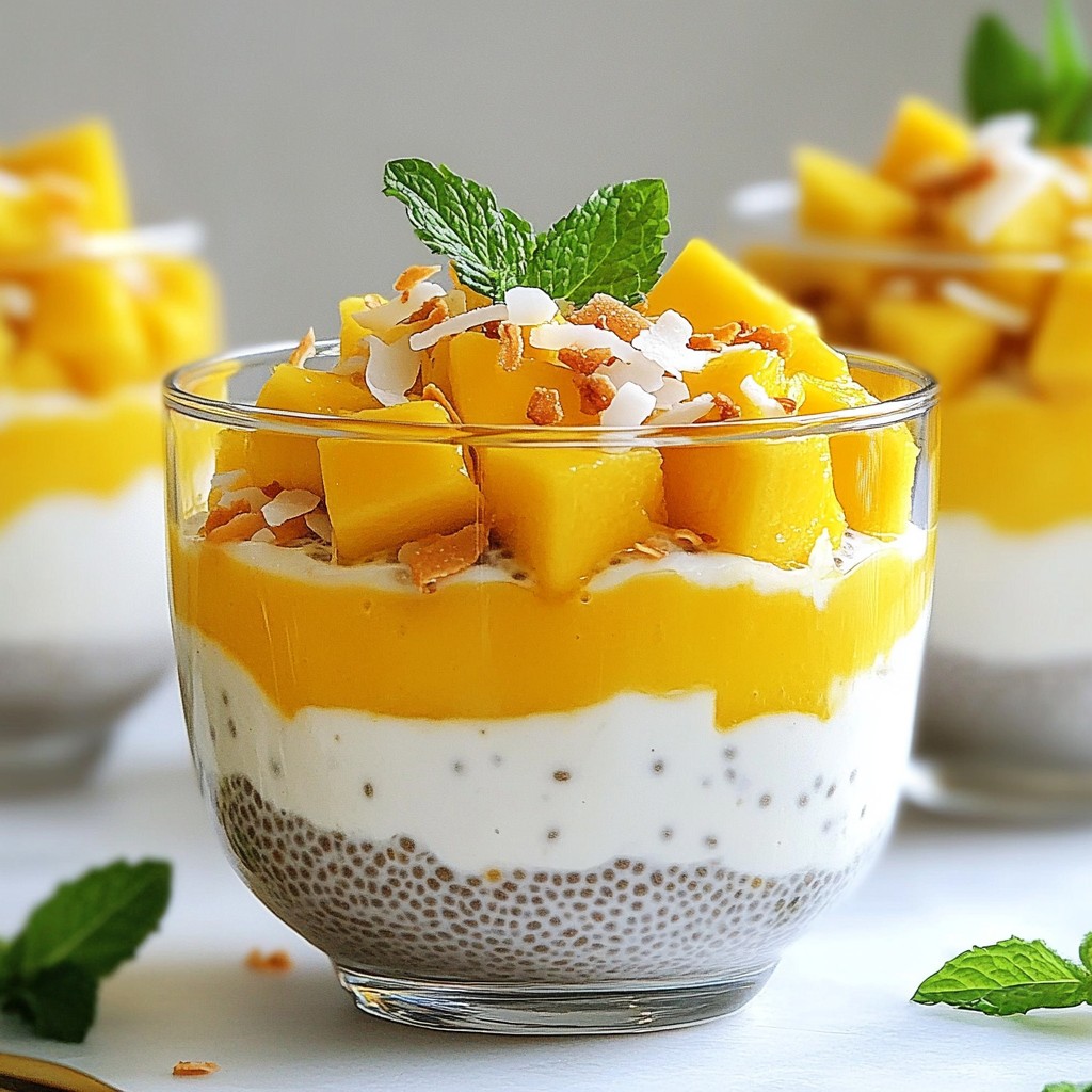 Leckeres Mango Coconut Chia Parfait Rezept entdecken