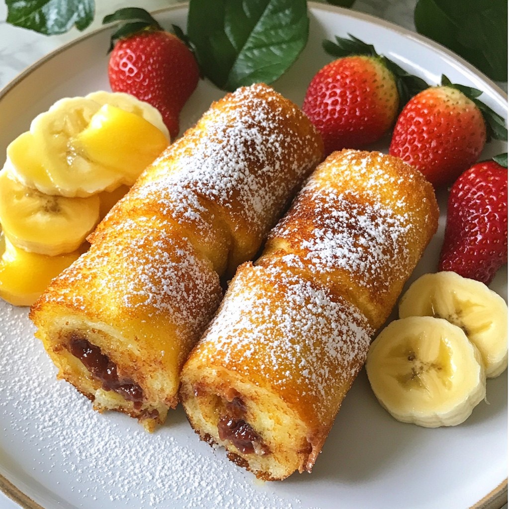 Nutella Stuffed French Toast Roll Ups Rezept lecker