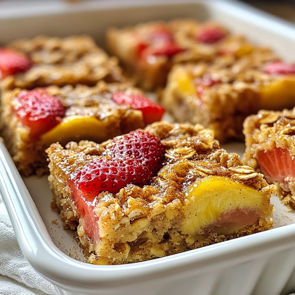Strawberry Banana Oatmeal Bars Vital und Einfach Rezept