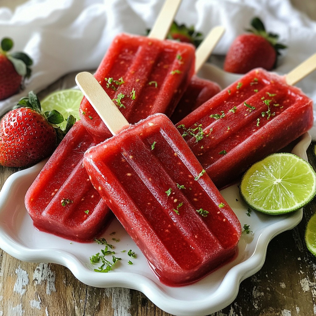 Einfache Frozen Strawberry Daiquiri Pops im Handumdrehen