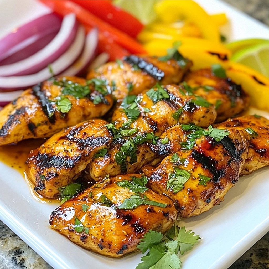 Würzige Honig-Limetten-Hähnchen mit Paprika