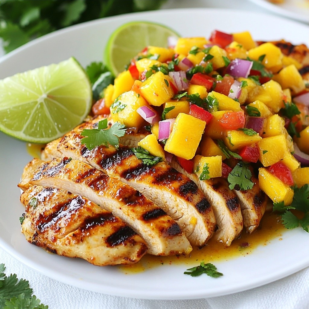Ginger Lime Grilled Chicken with Mango Salsa Genuss