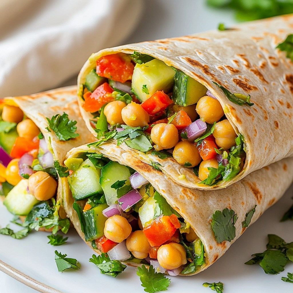 Chili Lime Chickpea Salad Wraps Frisch und Gesund