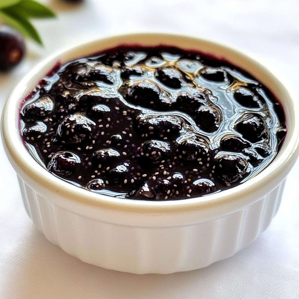Blaubeer-Vanille-Chia-Marmelade Einfach und Lecker
