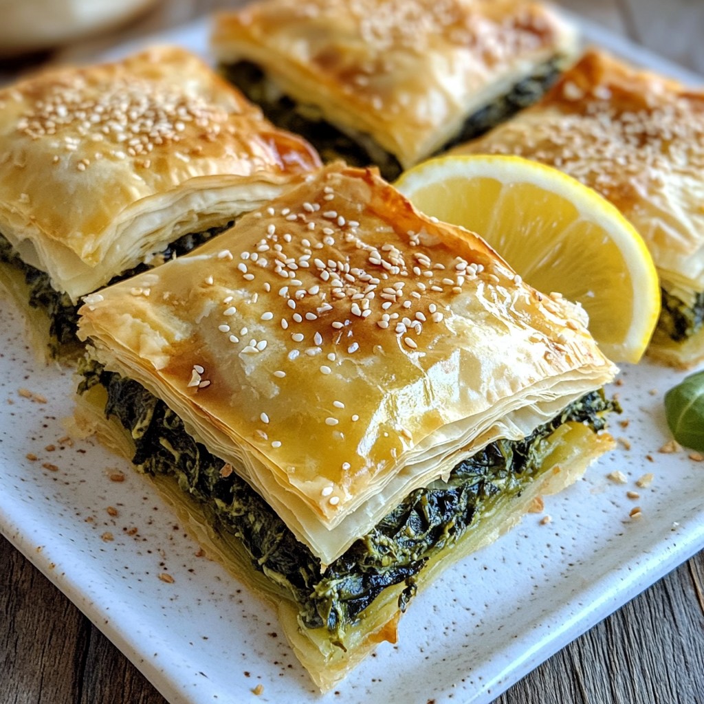 Griechische Spinat-Pastete Spanakopita lecker zubereiten