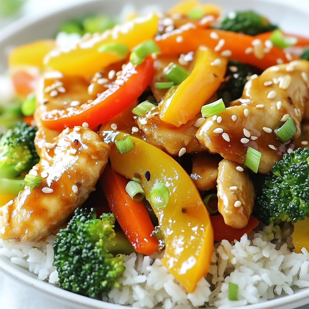 Orange Glazed Chicken Stir Fry Leckeres Rezept schnell