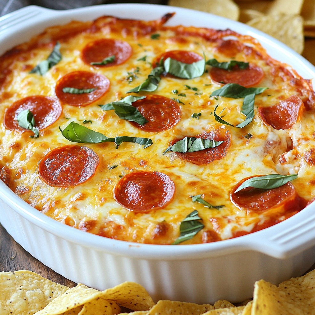 Cheesy Pepperoni Pizza Dip Einfach und Köstlich
