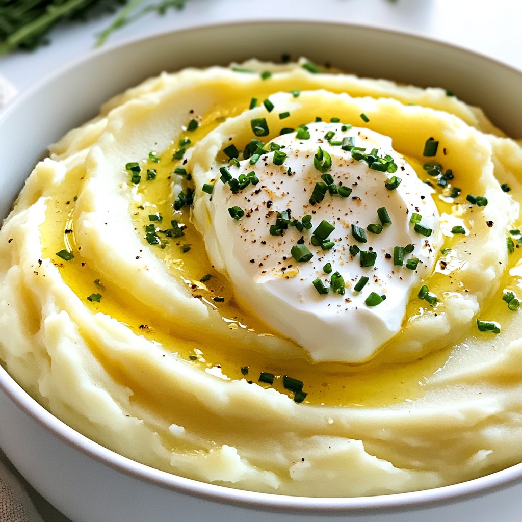 Cremiges Knoblauch-Kartoffelpüree Einfach und Lecker