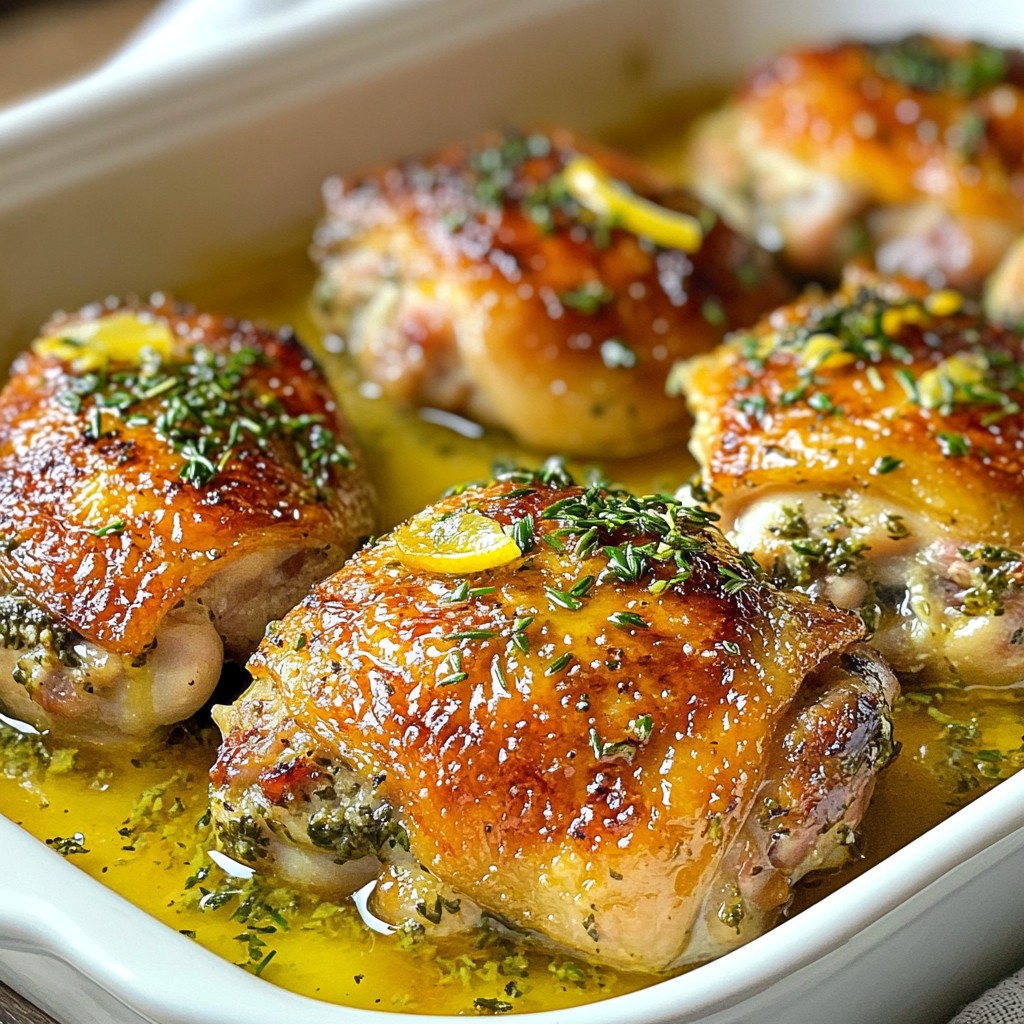 Savory Baked Chicken with Herb Lemon Sauce Rezept