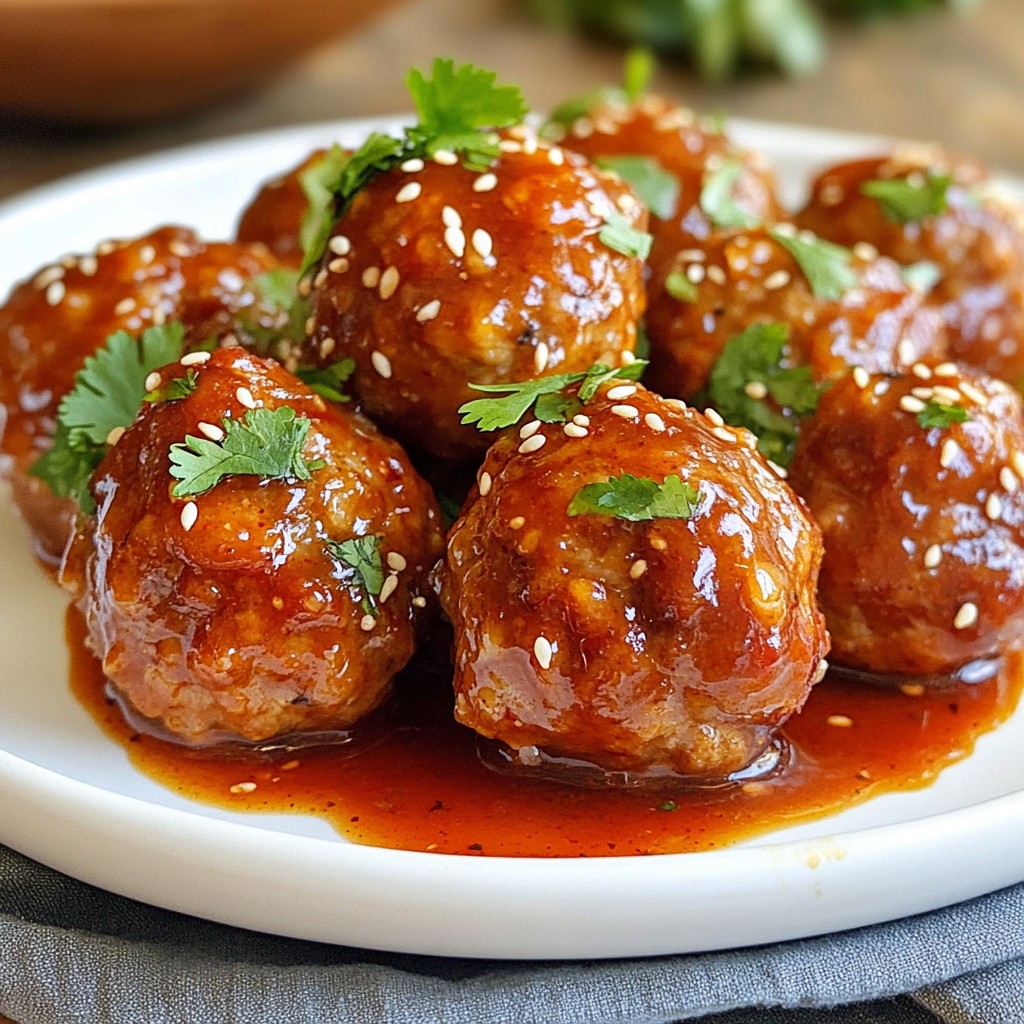 Sweet Chili Glazed Meatballs Leckere Rezeptidee