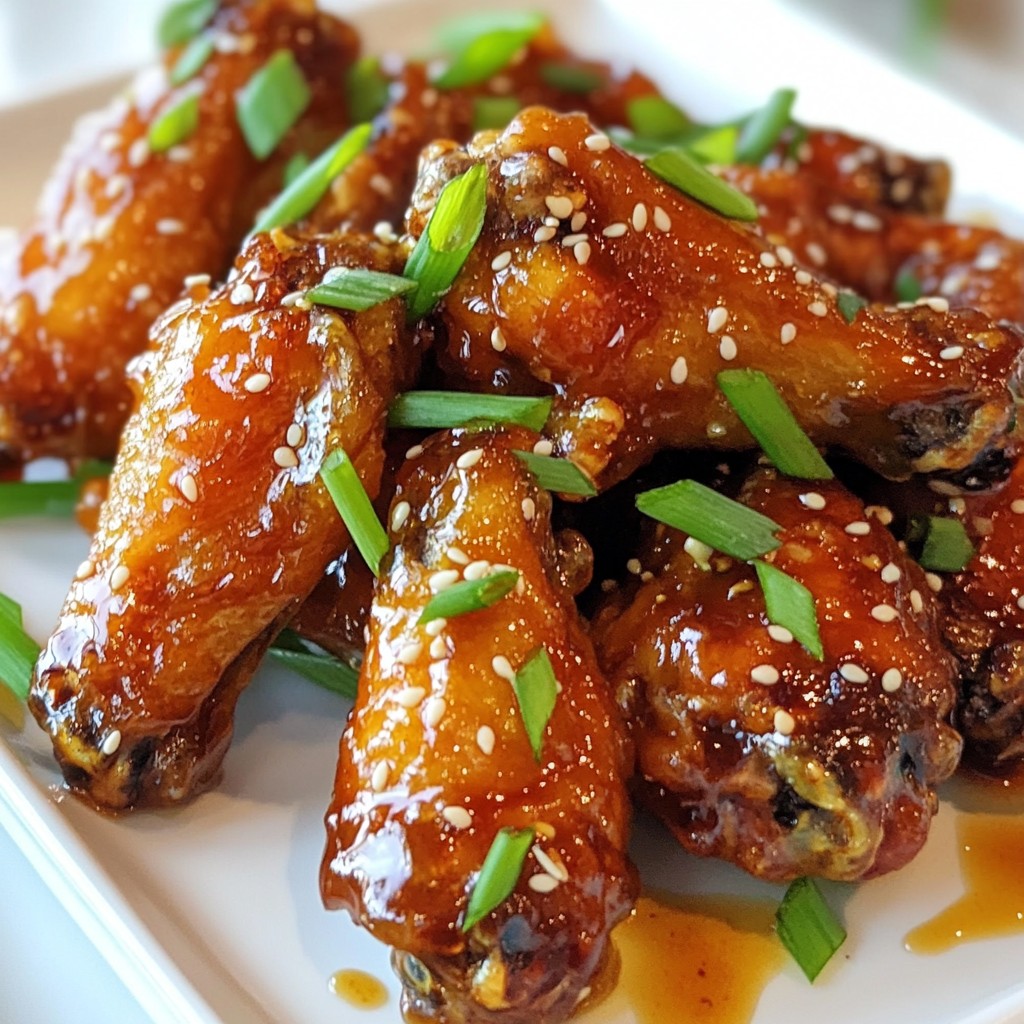 Sticky Honey Garlic Wings köstliches Rezept entdecken