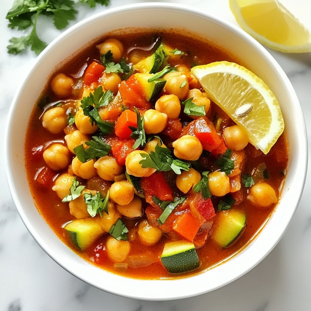 Moroccan Chickpea Stew Herzhaftes und nährendes Gericht