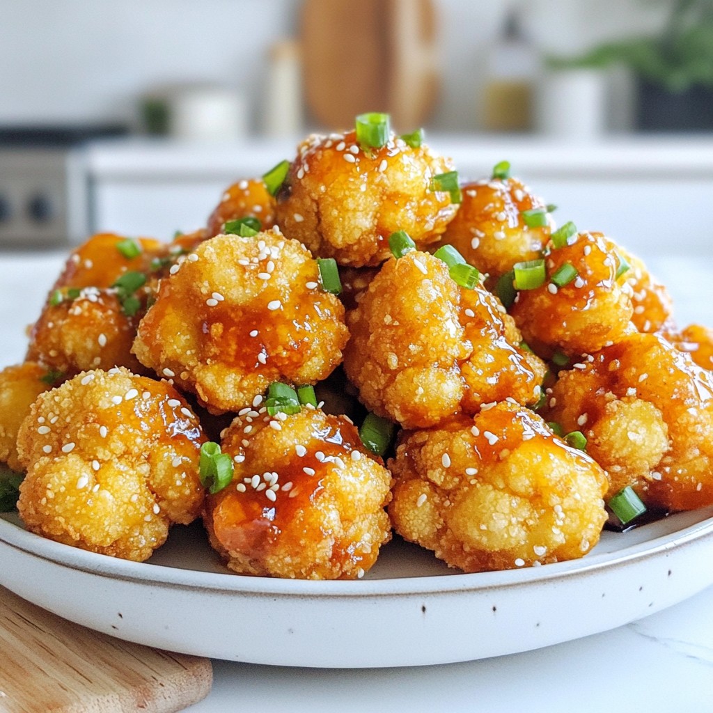 Spicy Honey Garlic Cauliflower Wings Einfach Lecker