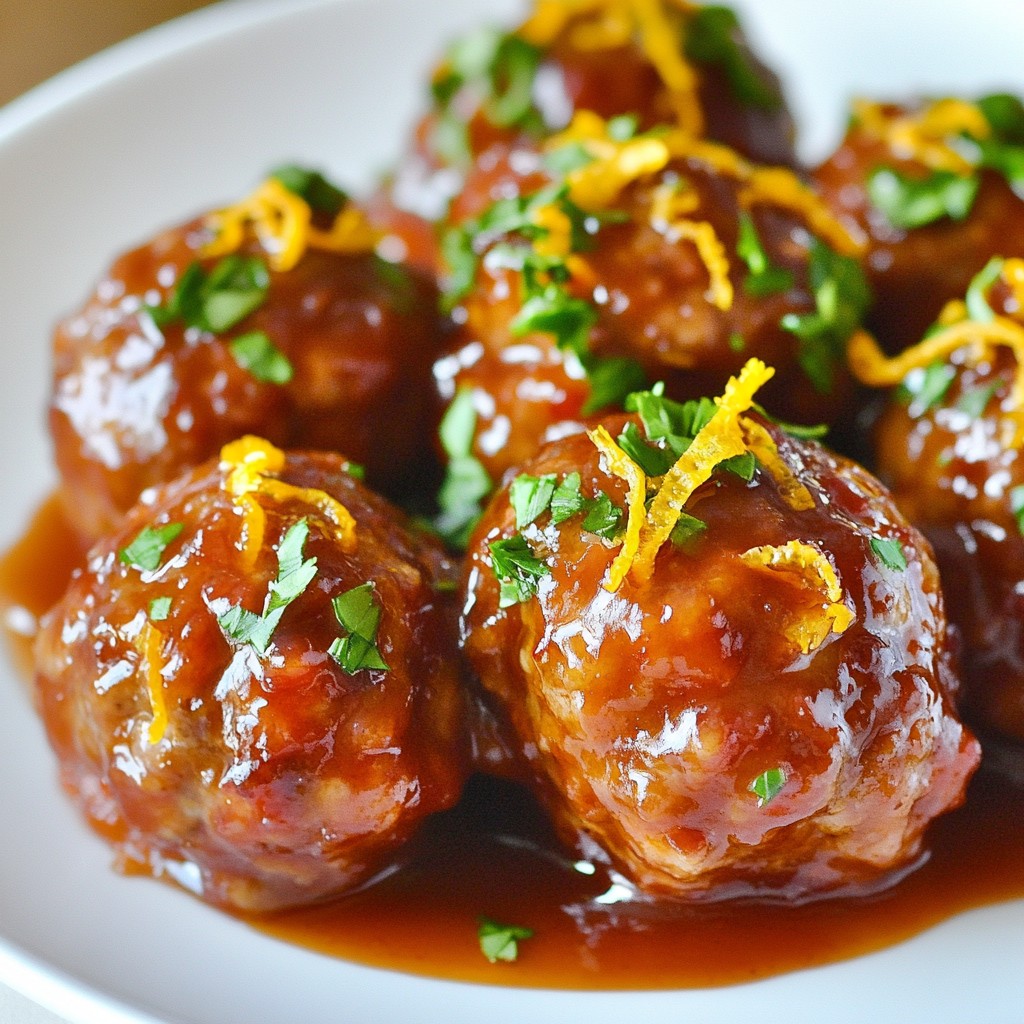 Cranberry Orange Glazed Meatballs Einfach und Lecker