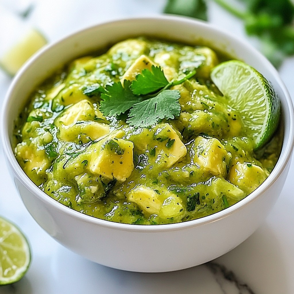 Spicy Avocado Lime Salsa Verde Einfaches Rezept