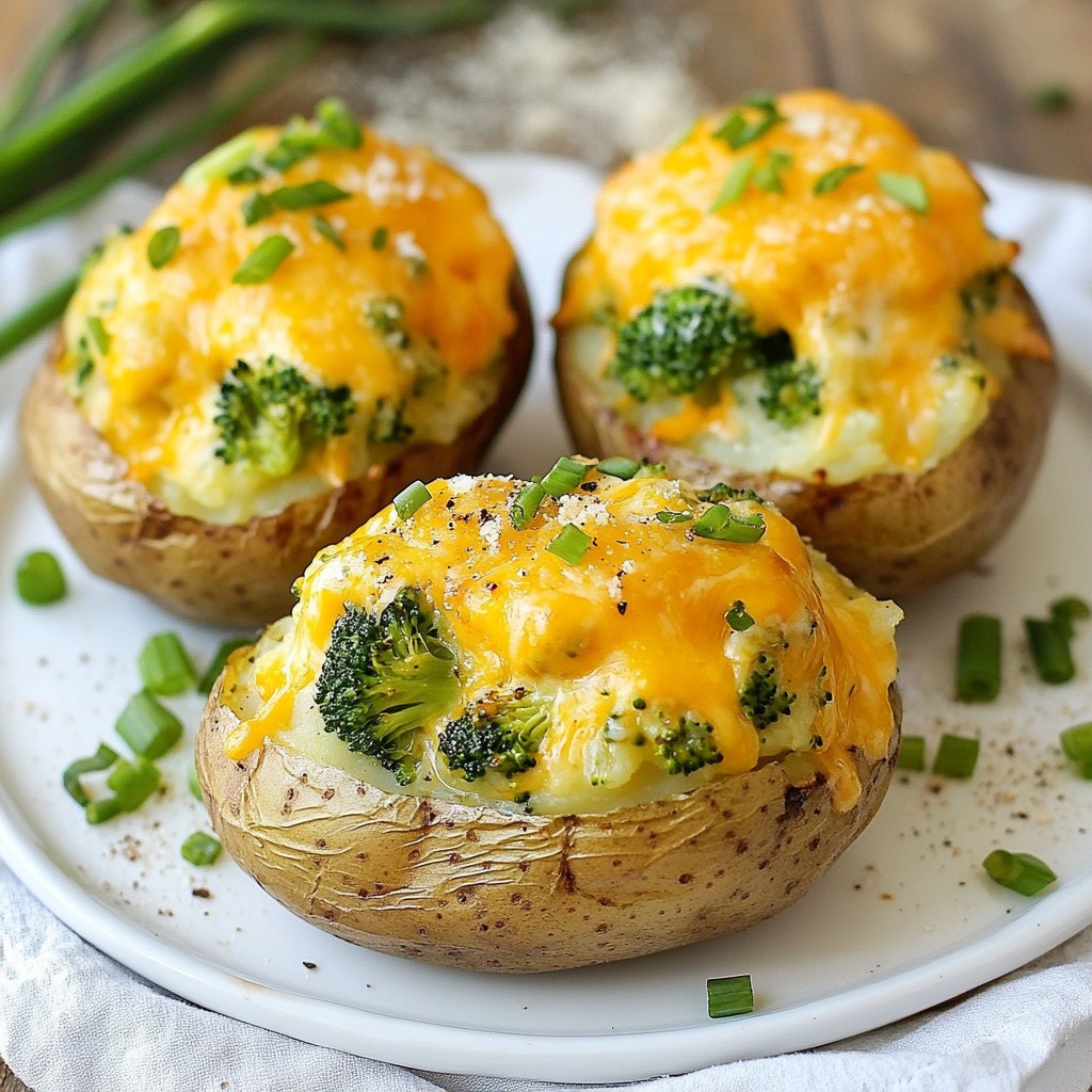 Cheesy Broccoli Stuffed Potatoes Köstlicher Genuss