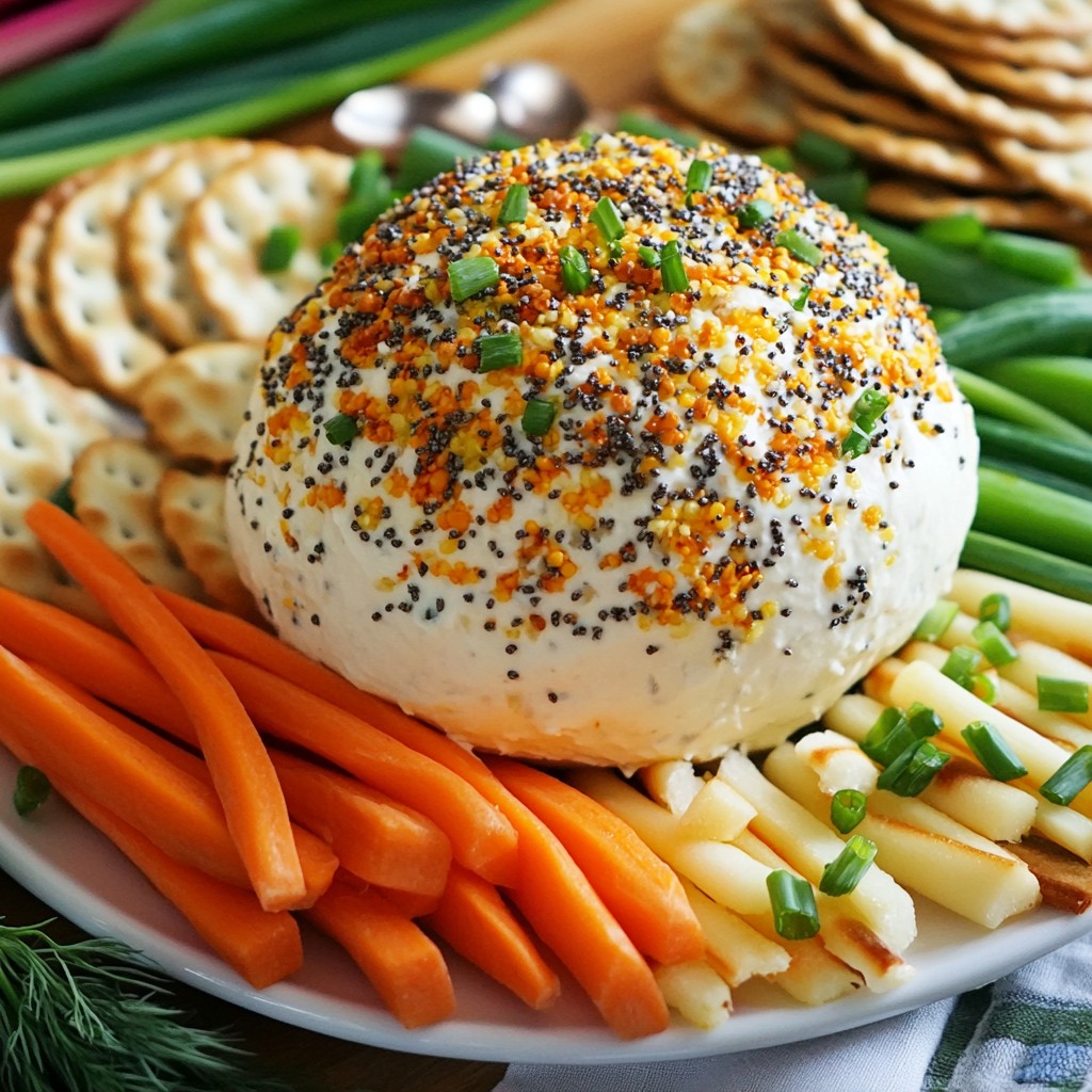 Alles Bagel Käseball Einfach zubereiten und genießen