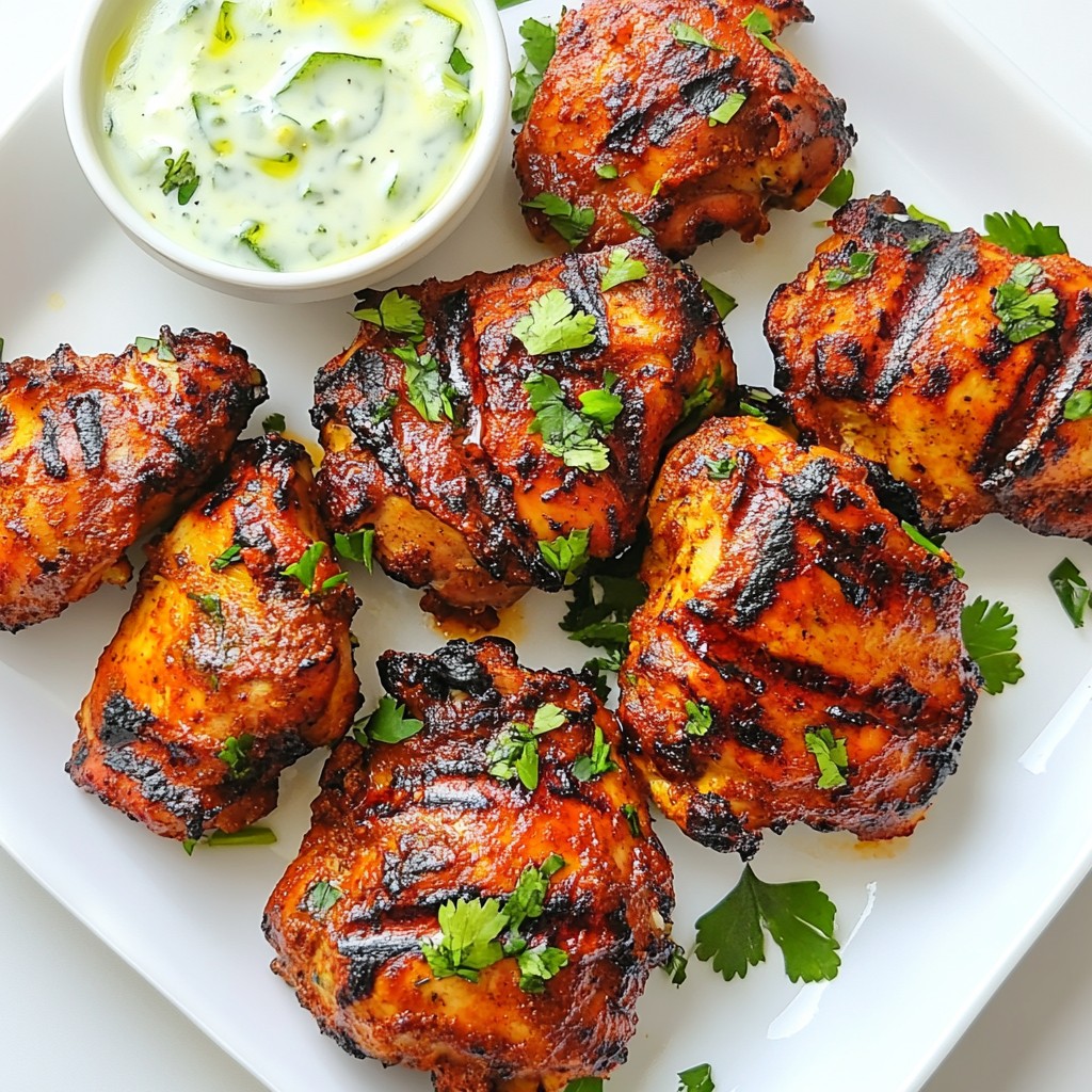 Tandoori Grilled Chicken with Cucumber Yogurt Rezept