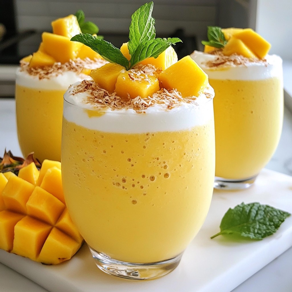 Tropical Mango Smoothie Frisch und Lecker Genießen