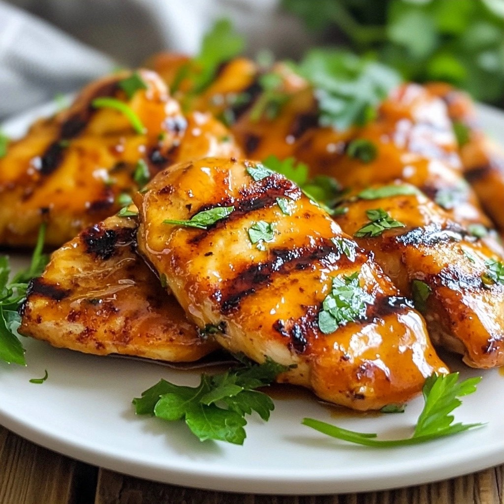 Smoky Grilled Chicken with Red Pepper Glaze Rezept