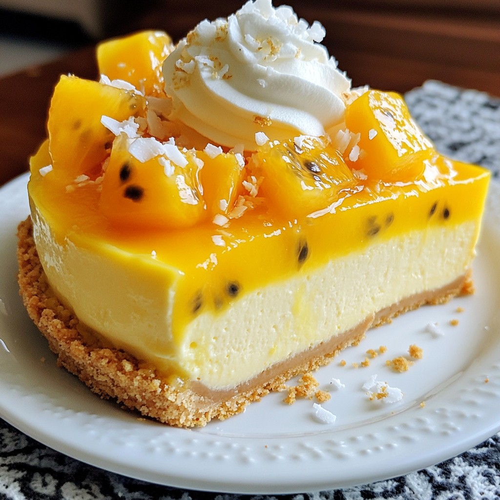 Tropical Passionfruit Cheesecake Lecker und Frisch