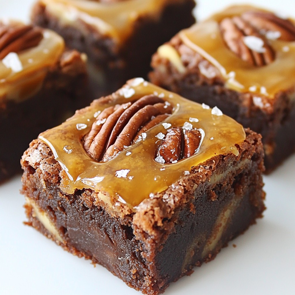 Salted Caramel Turtle Brownies Einfache und Köstliche