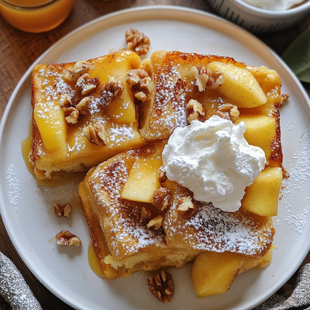 Overnight Cinnamon Apple French Toast perfekt genießen