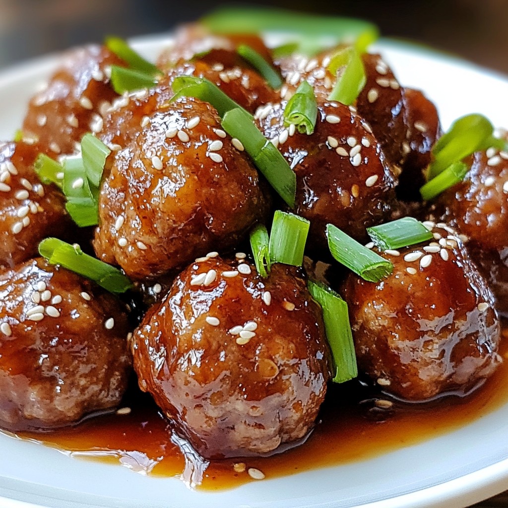 Spicy Honey Garlic Meatballs Ein leichtes Rezept