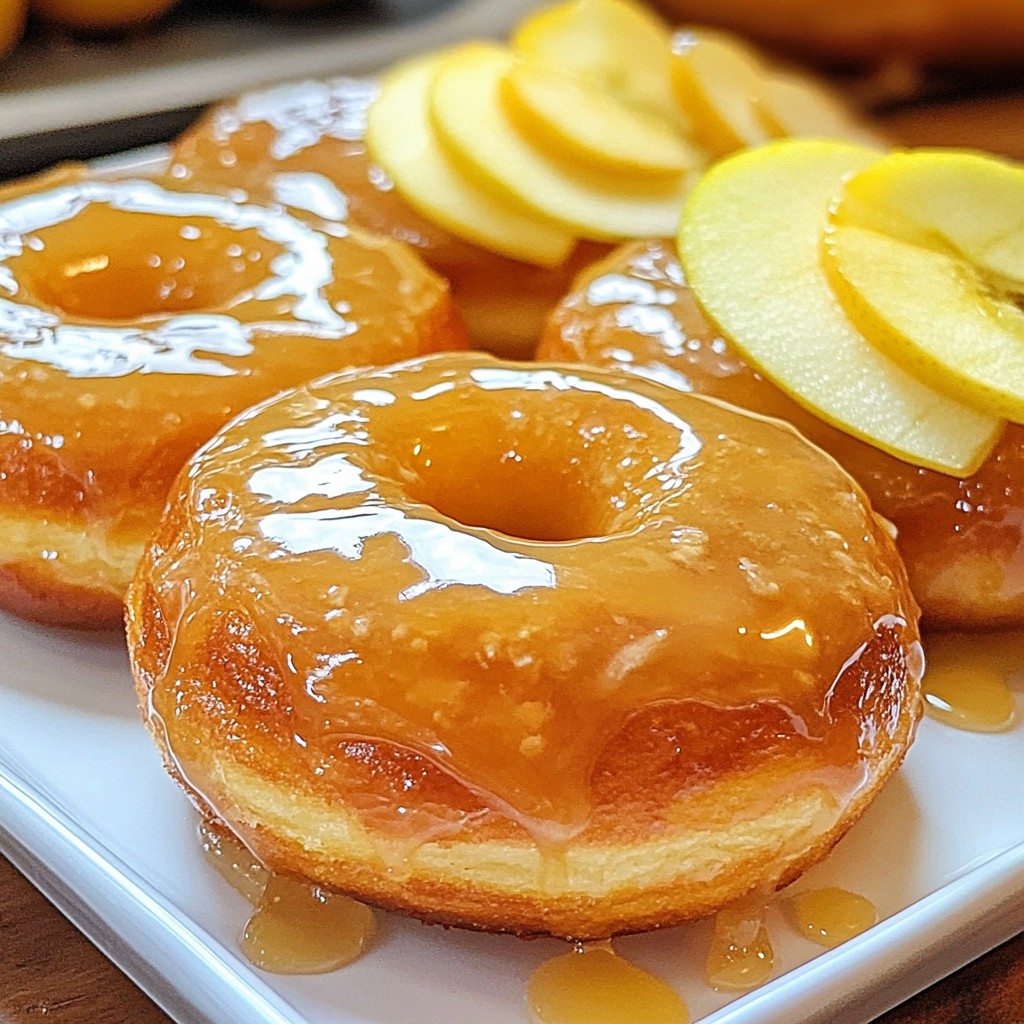 Ahornglasierte Apfel-Donuts Lecker und Einfach